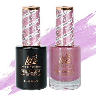 LDS 155 I Wear Love - LDS Gel Polish & Matching Nail Lacquer Duo Set - 0.5oz