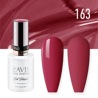 LAVIS 163 Fine Wine - Gel Polish & Matching Nail Lacquer Duo Set - 0.5oz