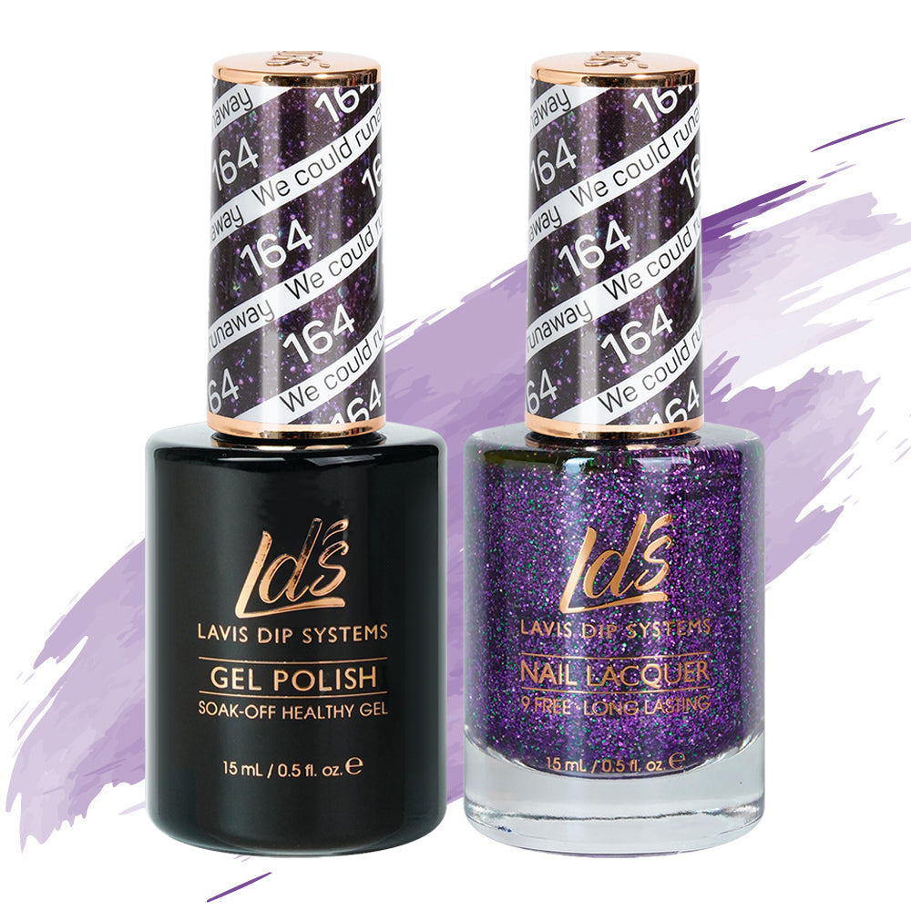 LDS 164 We Could Runaway - LDS Gel Polish & Matching Nail Lacquer Duo Set - 0.5oz