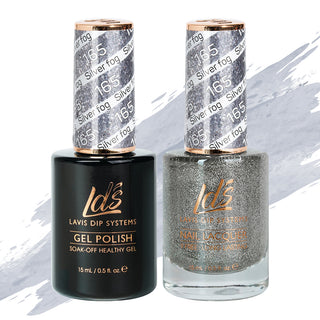 LDS 165 Silver Fog - LDS Gel Polish & Matching Nail Lacquer Duo Set - 0.5oz