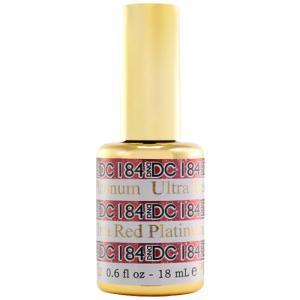 DND DC Gel Polish 184 - Glitter, Red Colors - Ultra Red