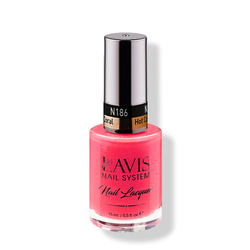 LAVIS 186 Hot Coral - Nail Lacquer 0.5 oz