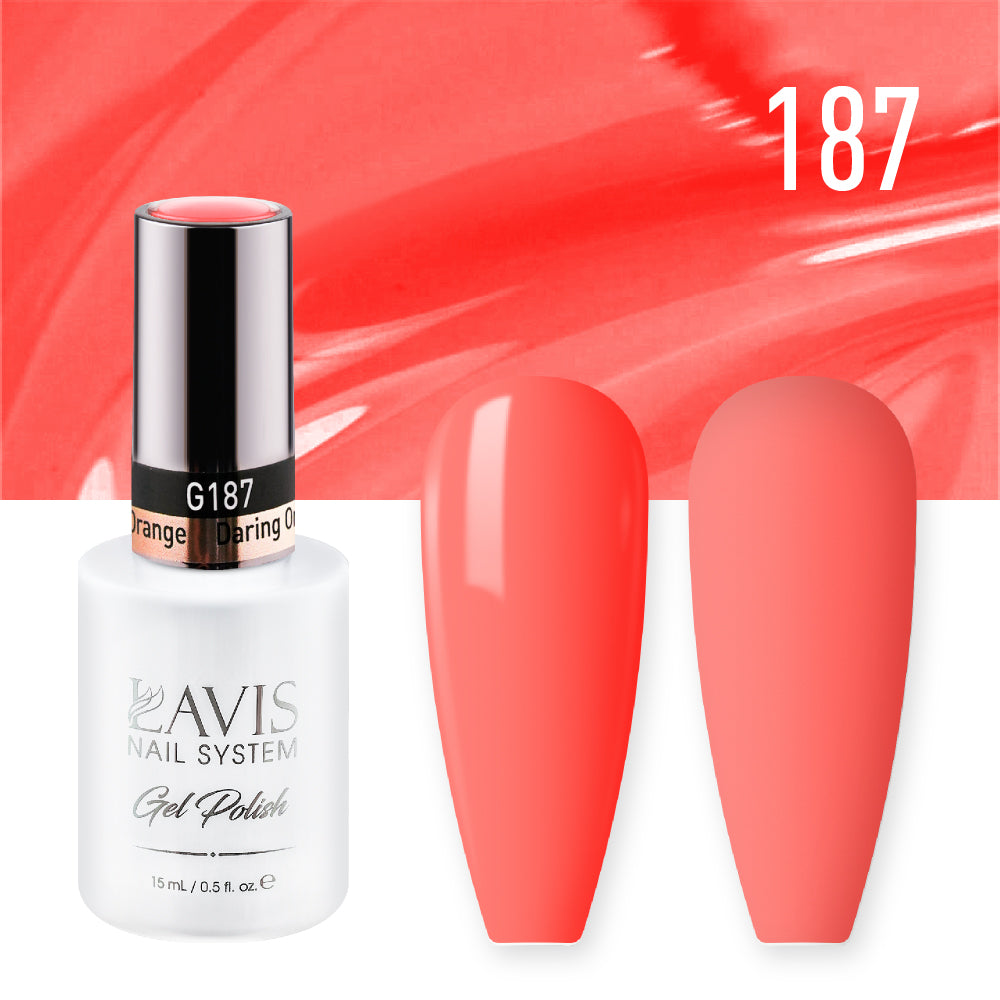 LAVIS 187 Daring Orange - Gel Polish 0.5oz