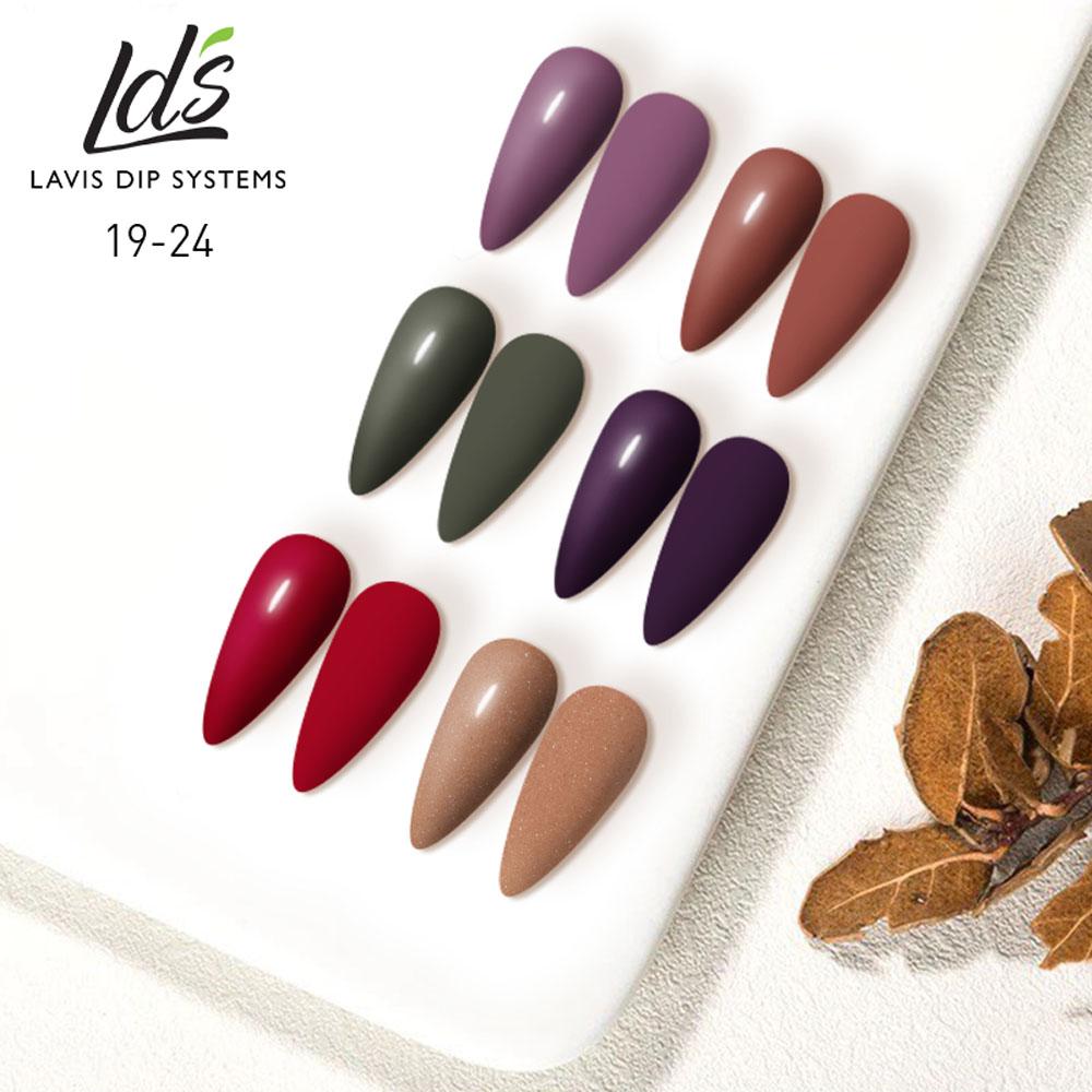 LDS Nail Lacquer Set (6 colors): 019 to 024