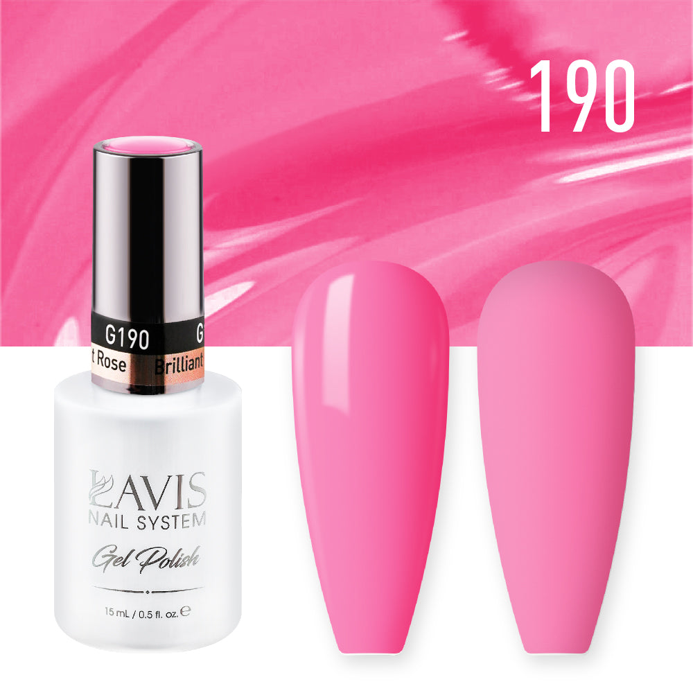 LAVIS 190 Brilliant Rose - Gel Polish 0.5oz