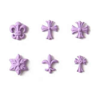 #233-238 2PCS Purple Matte Nail Charm Medieval