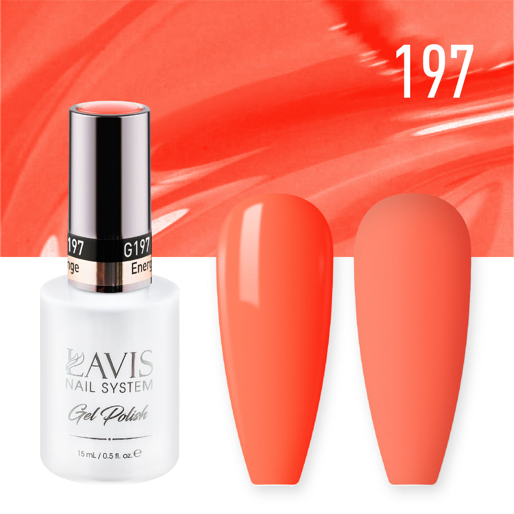 LAVIS 197 Energetic Orange - Gel Polish 0.5oz