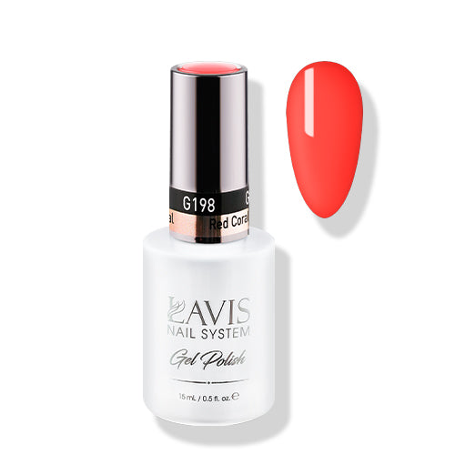 LAVIS 198 Red Coral - Gel Polish 0.5oz