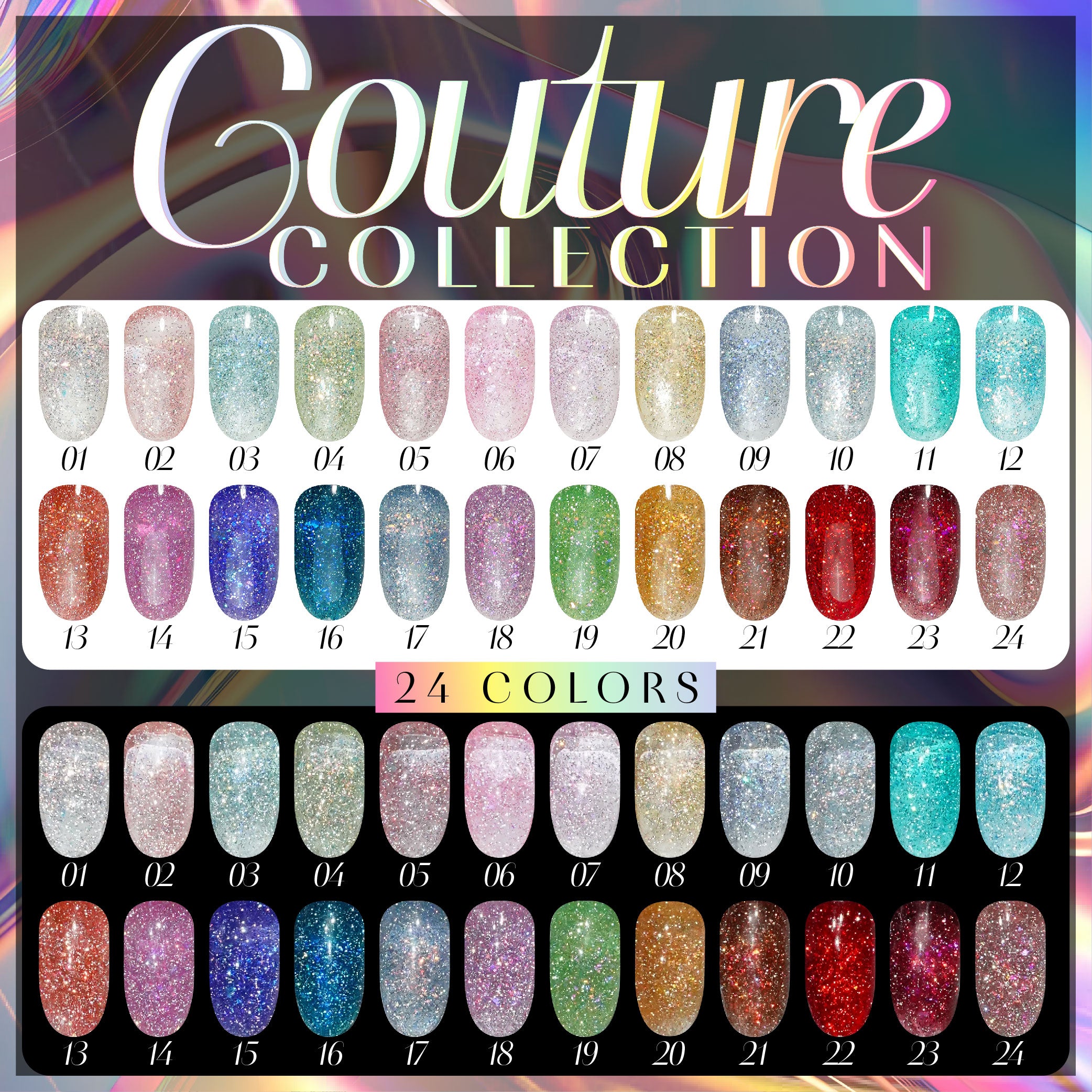 LAVIS Glitter G04 - 05 - Gel Polish 0.5 oz - Couture Collection