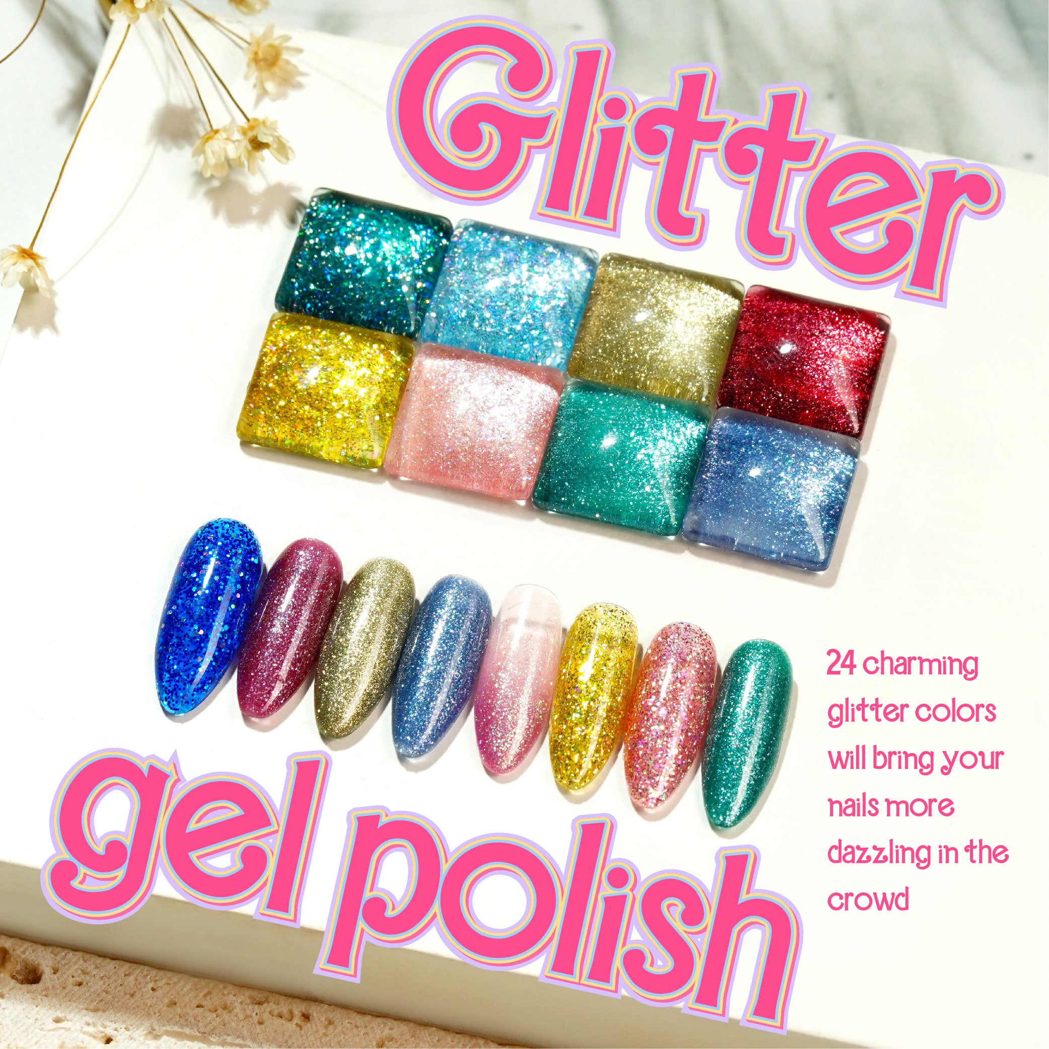 LAVIS Glitter G03 - Gel Polish 0.5 oz - Barbie Collection