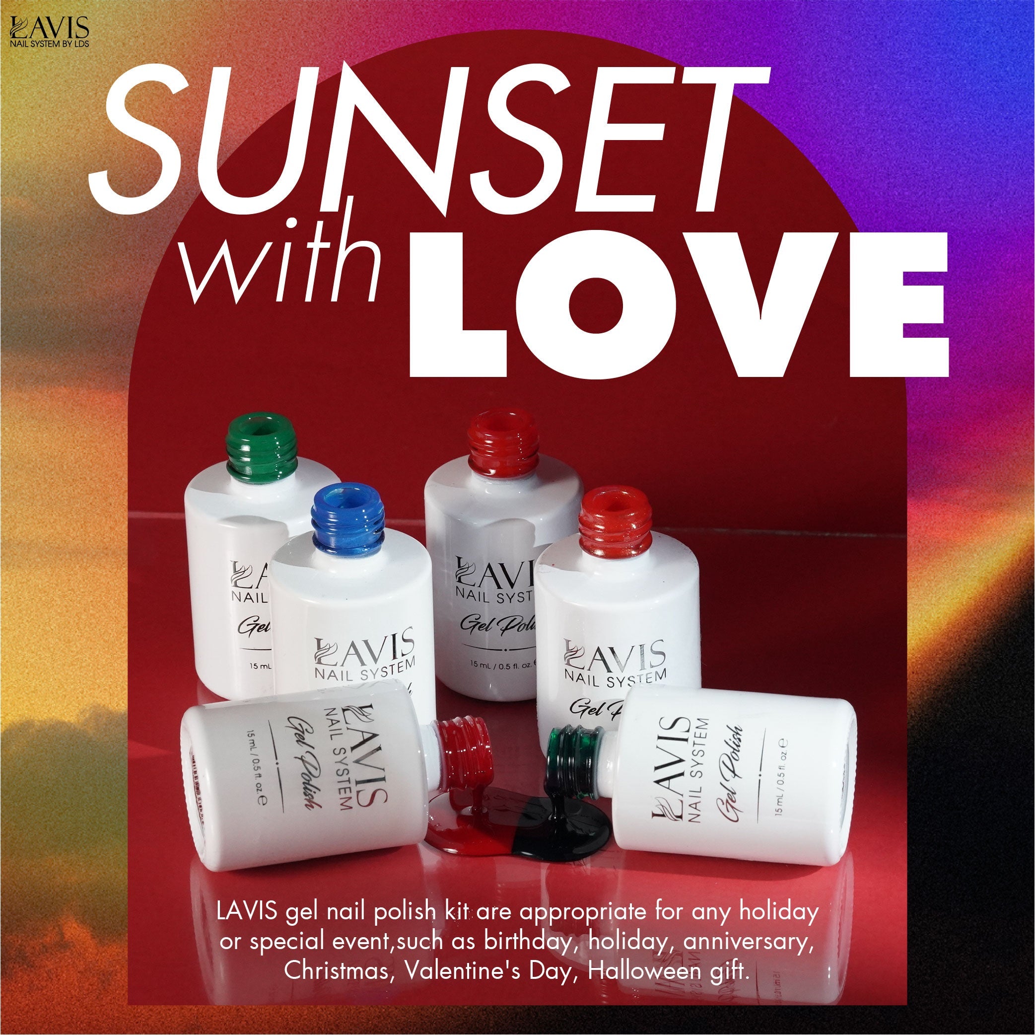  Lavis Gel Sunset With Love Set G5 (6 colors): 219, 220, 222, 223, 225, 226