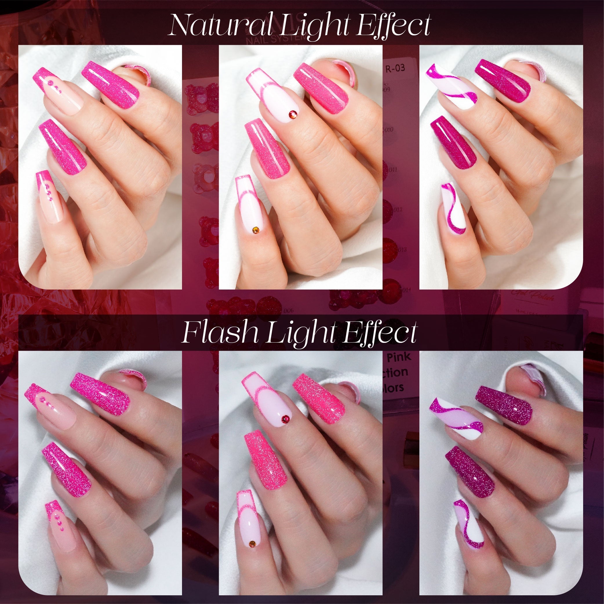 LAVIS Reflective R03 - 06 - Gel Polish 0.5 oz - Pretty In Pink Collection