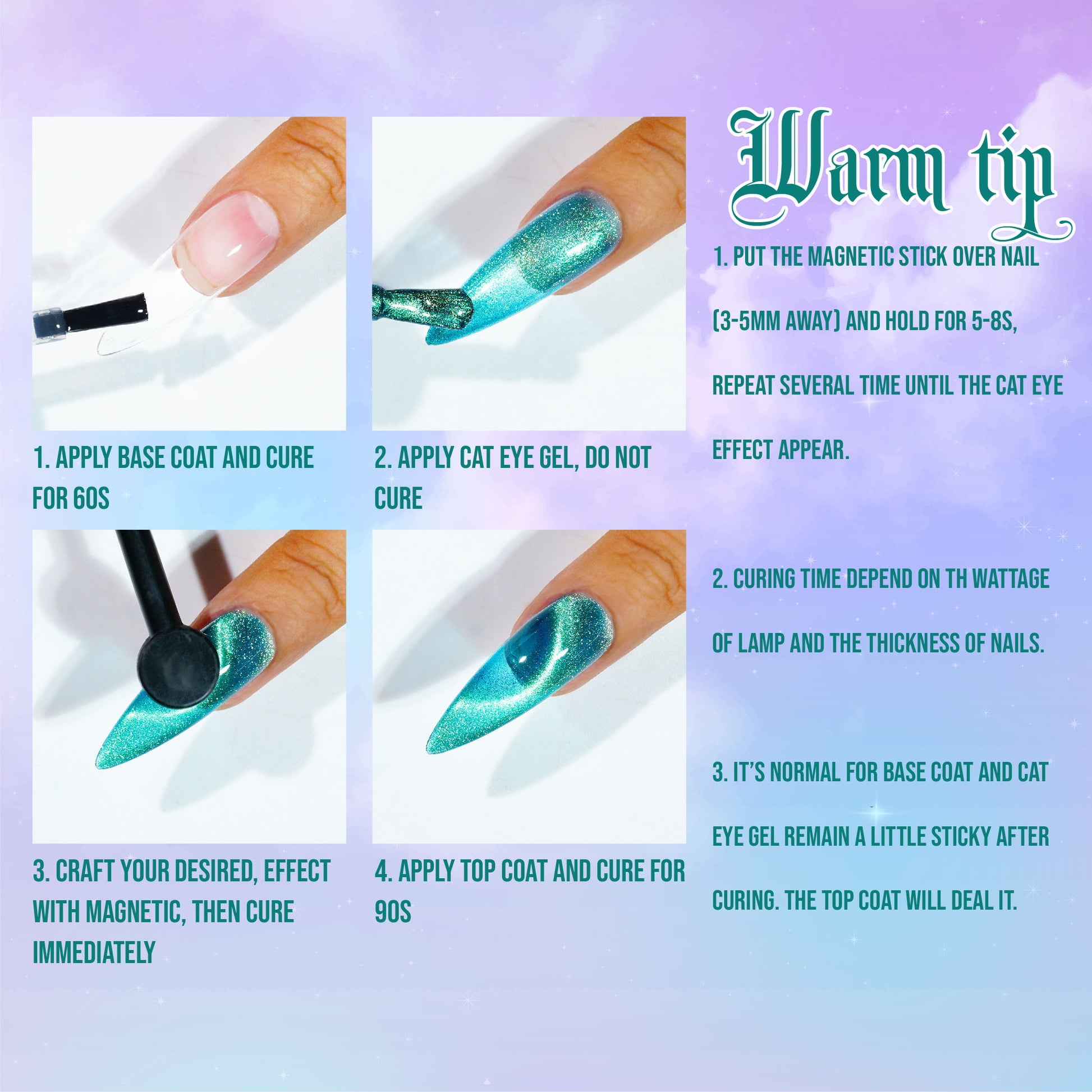 LAVIS Cat Eyes CE4 - 13 - Gel Polish 0.5 oz - Fairy Tale