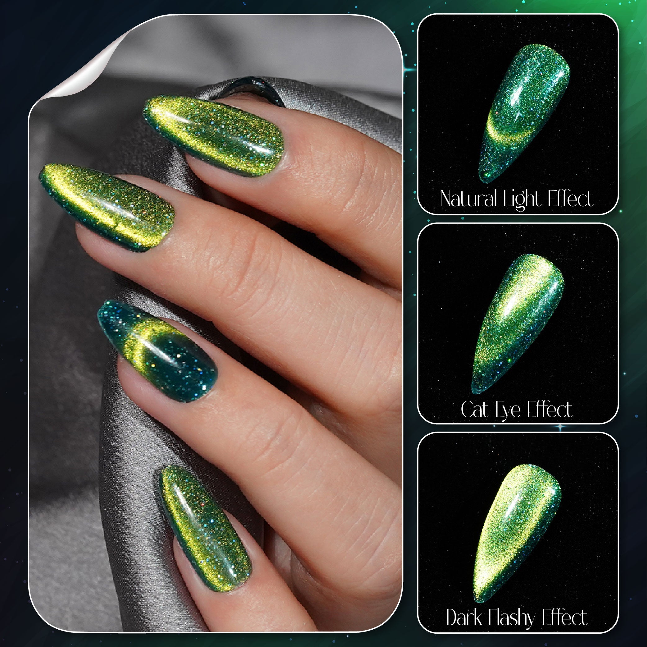 LAVIS Cat Eye CE6 (Ver2) - 01 - Gel Polish 0.5 oz - Starlight Collection