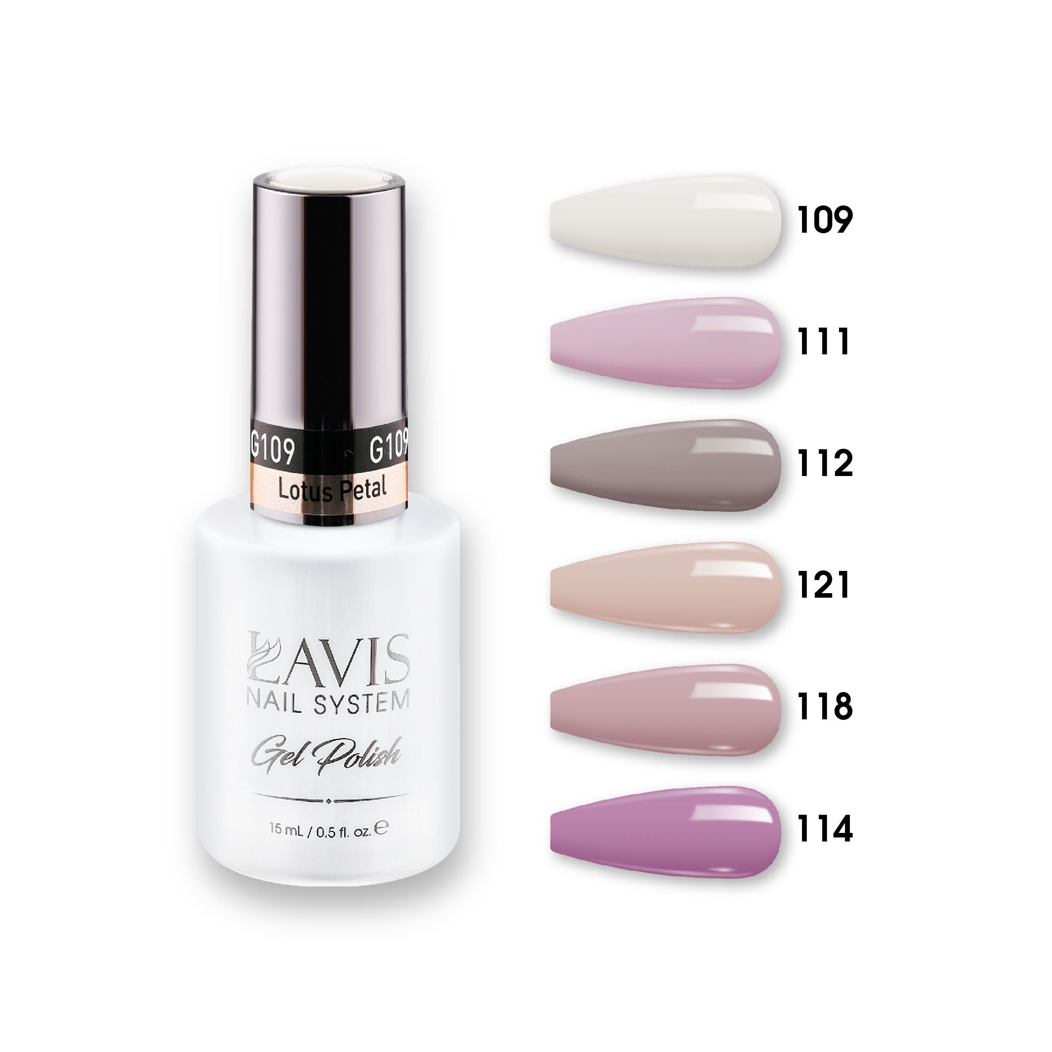 Lavis Gel Color Set 1 (6 colors): 109; 111; 112; 121; 118; 114