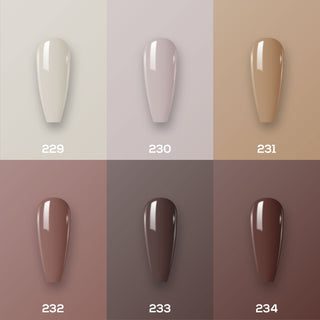  Lavis Healthy Nail Lacquer Set N10 (6 colors): 229, 230, 231, 232, 233, 234