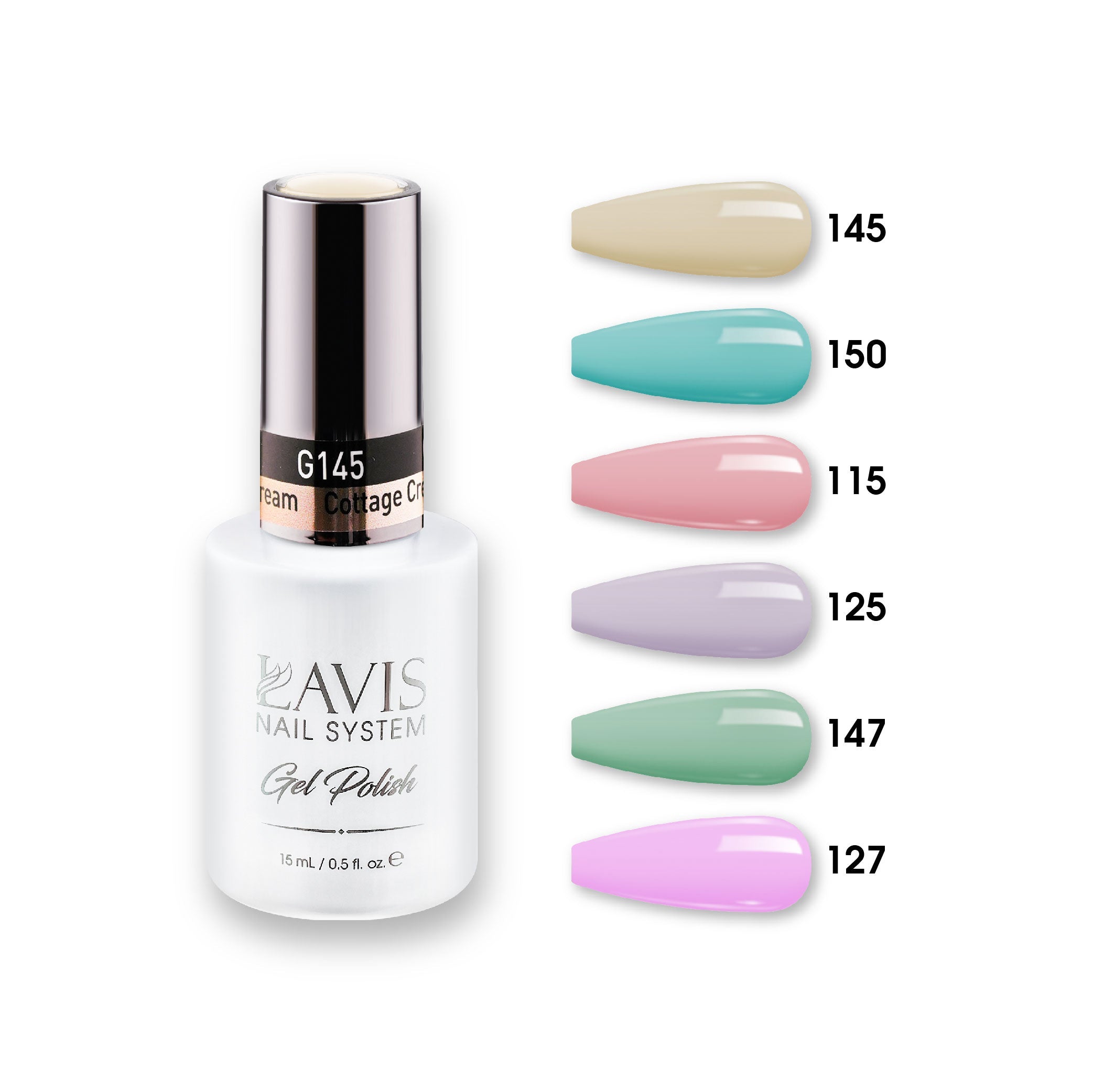 Lavis Gel Color Set 3 (6 colors): 145; 150; 115; 125; 147; 127