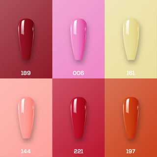  Lavis Gel Summer Color Set G3 (6 colors): 189, 006, 161, 144, 221, 197