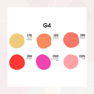 Lavis Gel Summer Color Set G4 (6 colors): 176, 193, 196, 198, 093, 005
