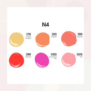  Lavis Healthy Nail Lacquer Summer Set N4 (6 colors): 176, 193, 196, 198, 093, 005