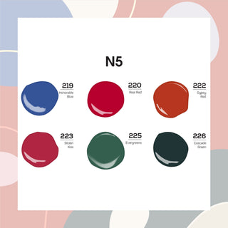  Lavis Healthy Nail Lacquer Holiday Fall Set N5 (6 colors): 219, 220, 222, 223, 225, 226