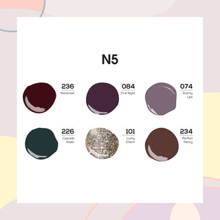  Lavis Healthy Nail Lacquer Set N5 (6 colors): 236, 084, 074, 226, 101, 234