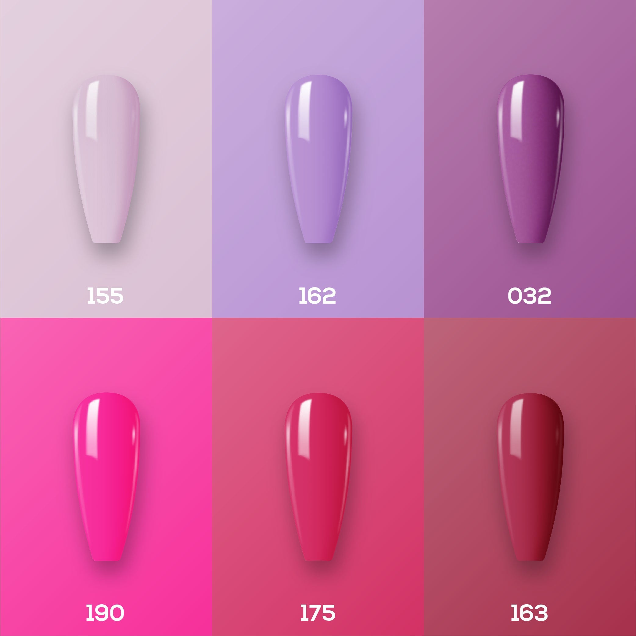  Lavis Gel Color Set G7 (6 colors): 155, 162, 032, 190, 175, 163