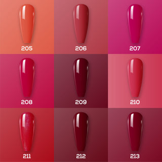  Lavis Healthy Nail Lacquer Fall Winter Set N7 (9 colors): 205, 206, 207, 208, 209, 210, 211, 212, 213