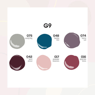 Lavis Gel Color Set G9 (6 colors): 075, 048, 074, 042, 017, 016