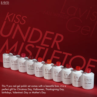  Lavis Gel Kiss Under Mistletoe Set G7 (9 colors): 205, 206, 207, 208, 209, 210, 211, 212, 213