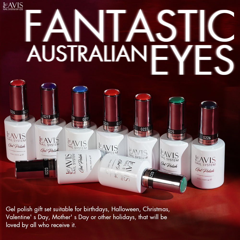  Lavis Gel Fantastic Australian Eyes Set G8 (9 colors): 217, 219, 220, 222, 223, 224, 225, 226, 228