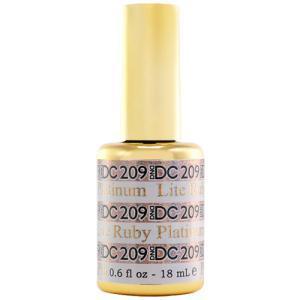 DND DC Gel Polish 209 - Glitter, Gold Colors - Lite Ruby