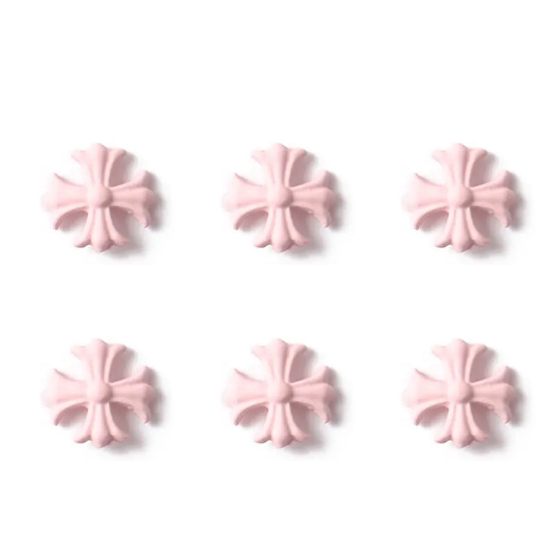 #217-222 2PCS Pink Matte Nail Charm Medieval