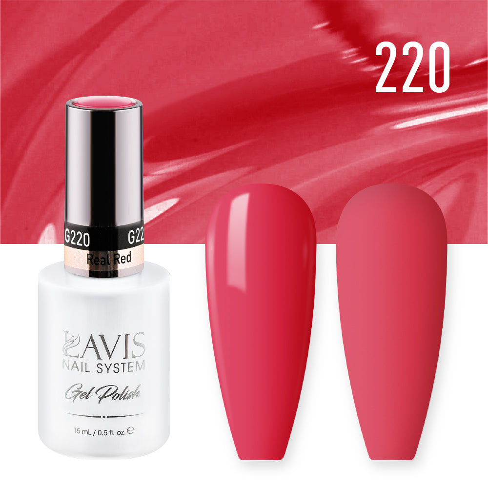 LAVIS 220 Real Red - Gel Polish 0.5oz