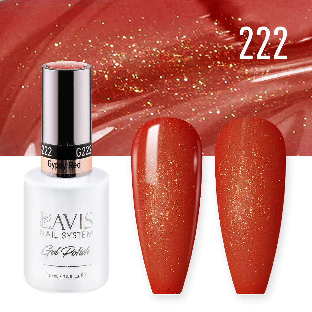 LAVIS 222 Gypsy Red - Gel Polish 0.5oz