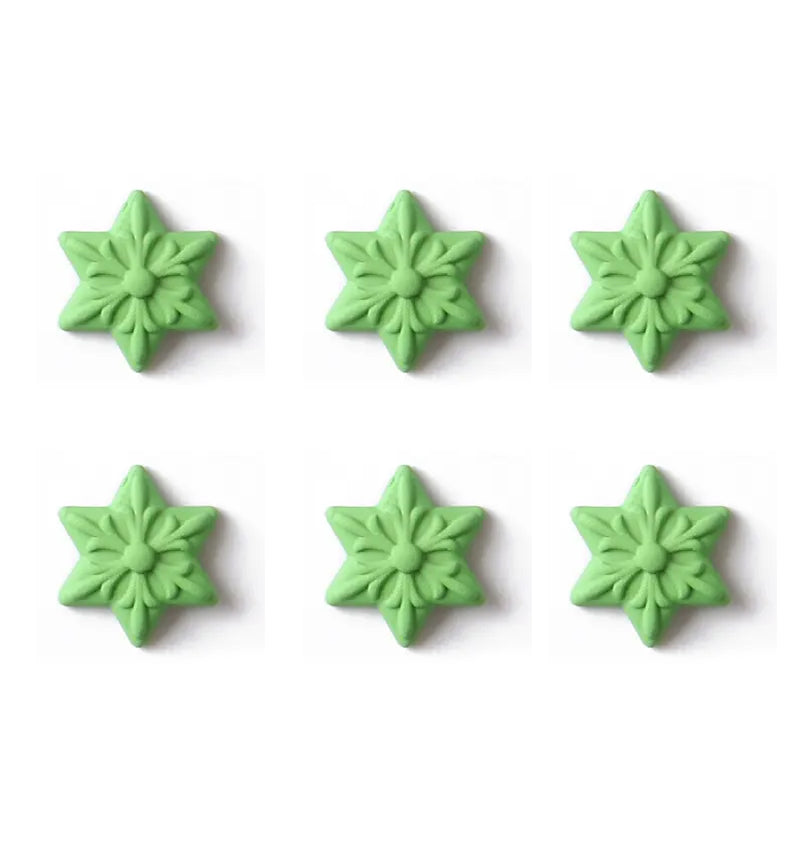 #225-230 2PCS Green Matte Nail Charm Medieval