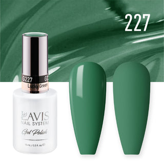 LAVIS 227 Lucky Green - Gel Polish & Matching Nail Lacquer Duo Set - 0.5oz