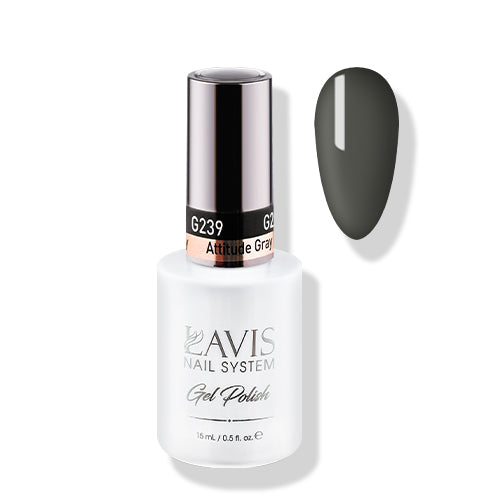 LAVIS 239 Attitude Gray - Gel Polish 0.5oz