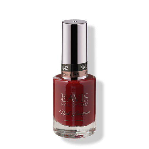 LAVIS 242 Brownie Red - Nail Lacquer 0.5 oz