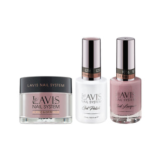 LAVIS 3 in 1 - 256 Old Rose - Acrylic & Dip Powder (1oz), Gel & Lacquer