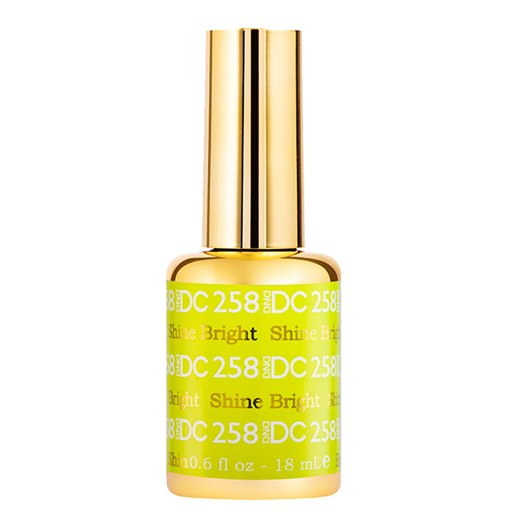 DND DC Gel Polish - 258 Yellow, Neon Colors - Shine Bright