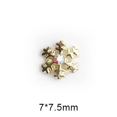 #3A Snowflake Nail Charms - Gold