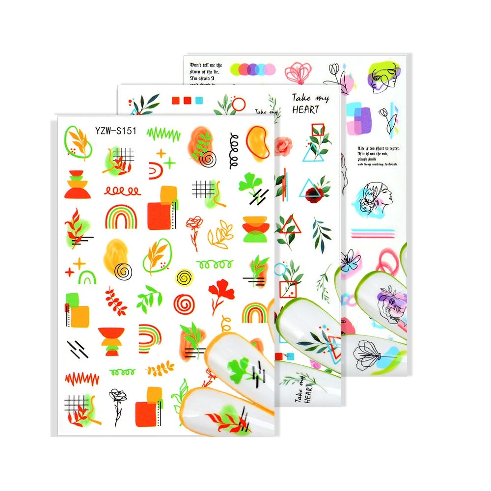 3pcs Springs Stickers