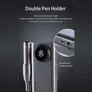 Portable Cordless Nail Drill 35000RPM - Silver