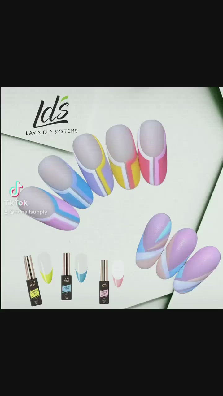 Load video: LDS - 03 (ver 2) Pastel Pink - Line Art Gel Nails Polish Nail Art