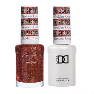  DND Gel Nail Polish Duo - 412 Orange Colors - Golden Orange Star by DND - Daisy Nail Designs sold by DTK Nail Supply