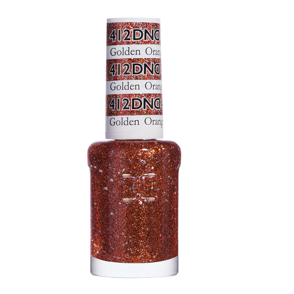 DND Nail Lacquer - 412 Orange Colors - Golden Orange Star