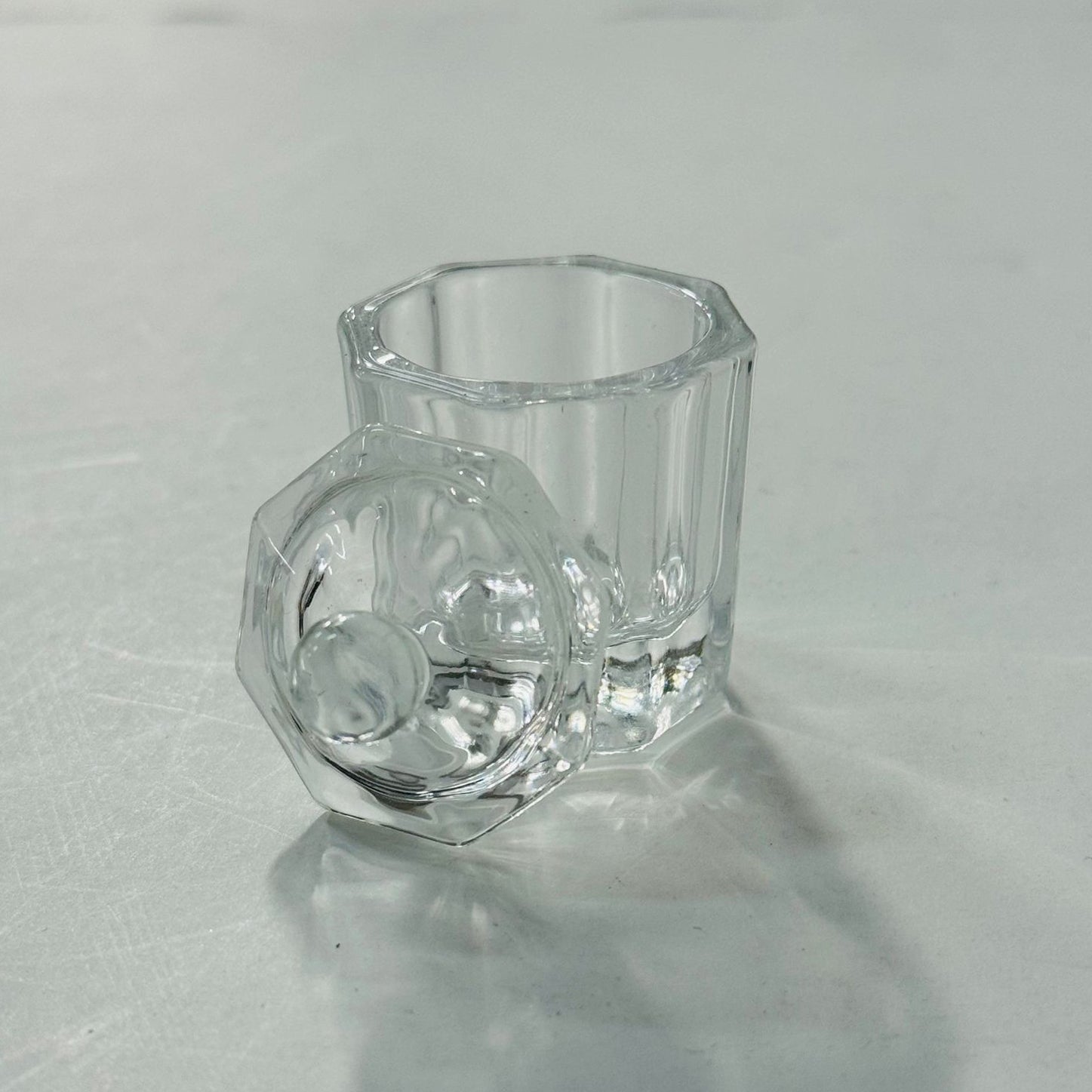 Octagan Crystal Dappen Dish with Lid - Clear (PCS)