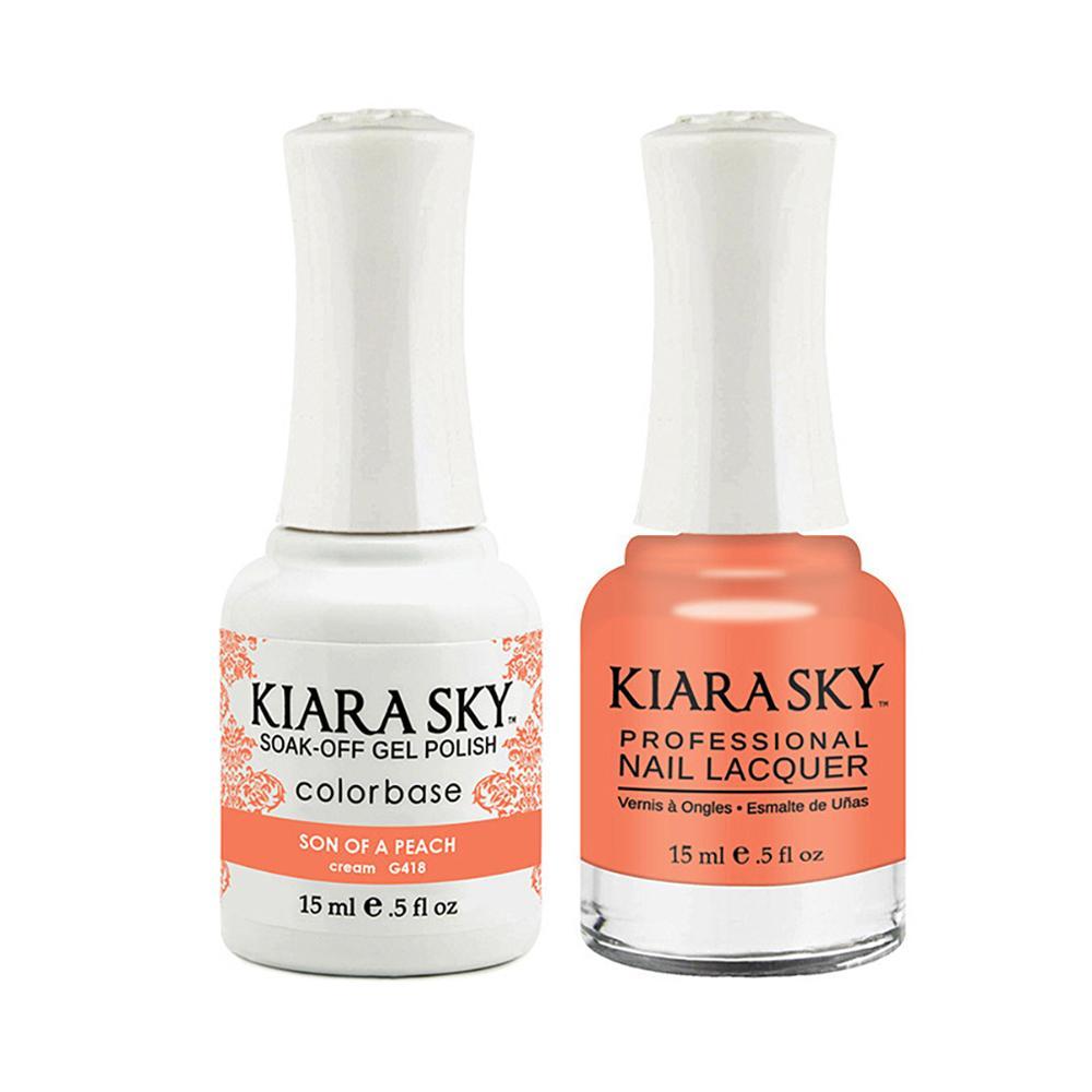 Kiara Sky 418 Son Of A Peach  - Gel Polish & Lacquer Combo