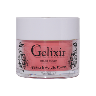 Gelixir Acrylic & Powder Dip Nails 041 Glitter Poppy Flower - Coral Colors
